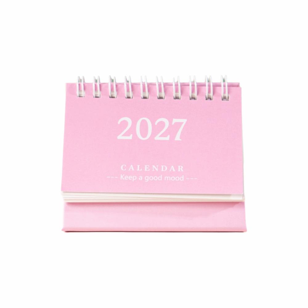 Mini Standing Calendar Coil Flip Calendar New 2027 Desk Calendar  Desk Planning