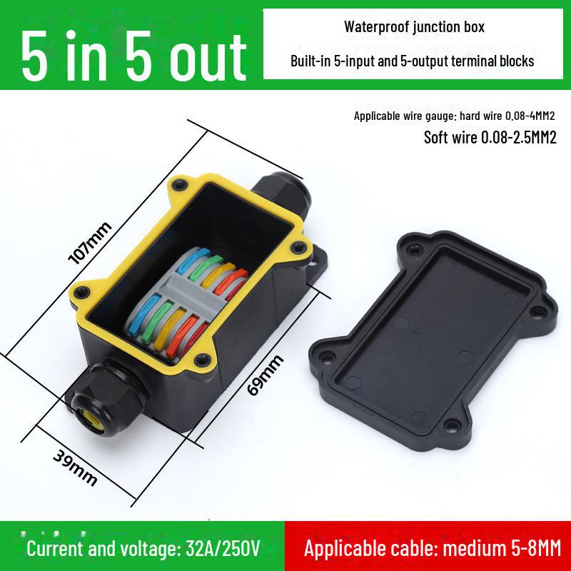 Waterproof Outdoor Quick Connector Terminal - 2/3/4 Core Rainproof Docking Plug