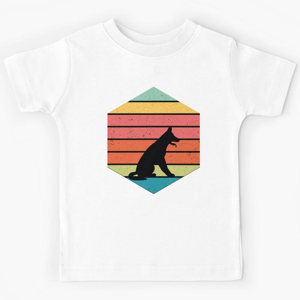 German Shepherd Vintage Retro Kids T-Shirt 140
