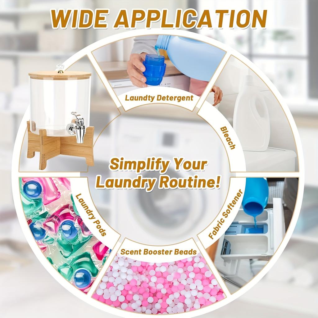 1Pcs/2Pcs Laundry Detergent Dispenser, Laundry Soap Dispenser with Stand, Fauts Laundry Detergent Container Organization