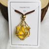 Trendy Cage Holder Necklace with Interchangeable Crystal Rope Pendant Fashionable Crystal Stone Accessory for Women