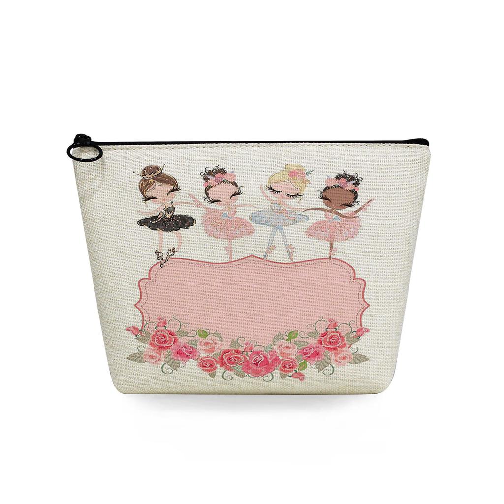 Women Ballet Girl Print Cosmetic Bag Toiletries Organize Travel Storage Case  6368
