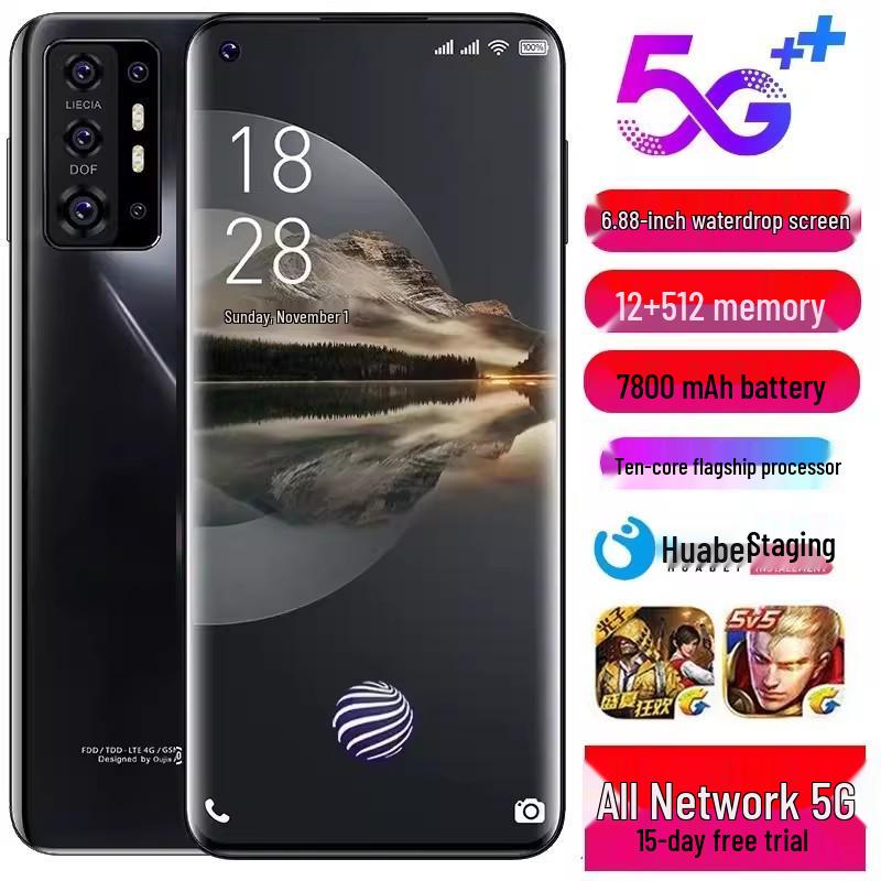 6,8" 5G Dual-SIM-Smartphone, 512 GB – Ideal für Gaming, Studenten und Senioren