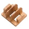 Compact Bamboos Cutting Board Storage Rack With Cutter Slot Kitchen Tool Organizers For Organized And Neat Kitchen Space
