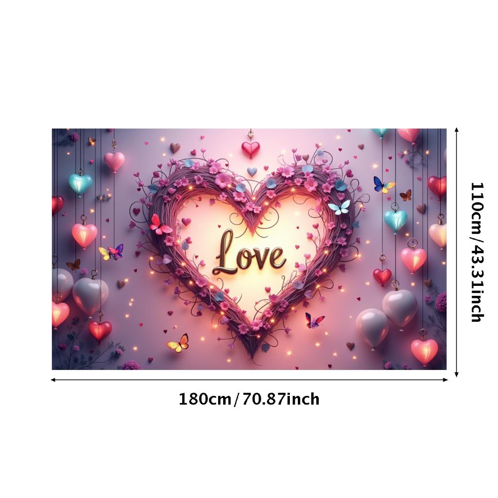 

Compact Celebrations Set Detailed Floral Fabric Party Decoration Customizable Heart Wreath for Engagement