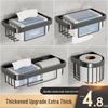 LIEI No-Drill Bathroom Shelf with Tissue Box
