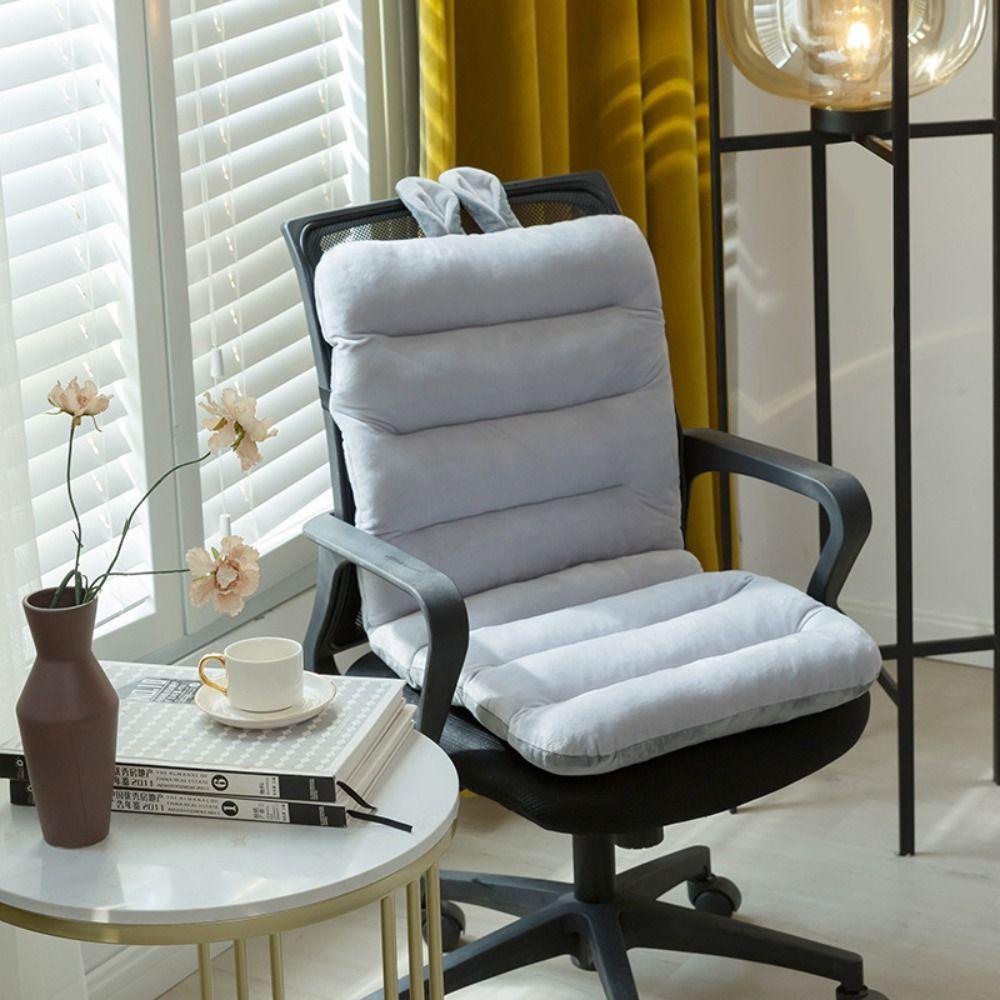 New Soft Desk Chair Cushion Winter Warm Velvet Seat Cushion Removable Thickened Chair Pad Office Computer Chairs