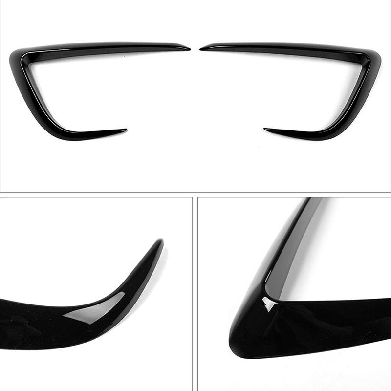 Front Fog Lamp Eyebrow Wind Knife For Tesla Model Y 2024 Styling Sticker Spoiler Blade Trim Carbon Trim Bodykits Tuning Bumper