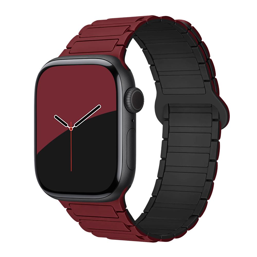 For Apple Watch Straps: 1-11 Generations / Ultra3 / SE3 Second Generation - Three-bead Silicone Magnetic Adhesive Straps
