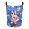 Anime Lucky Stars Kawaii Laundry Basket Collapsible Large Capacity Clothes Storage Bin Game Japanese Baby Hamper