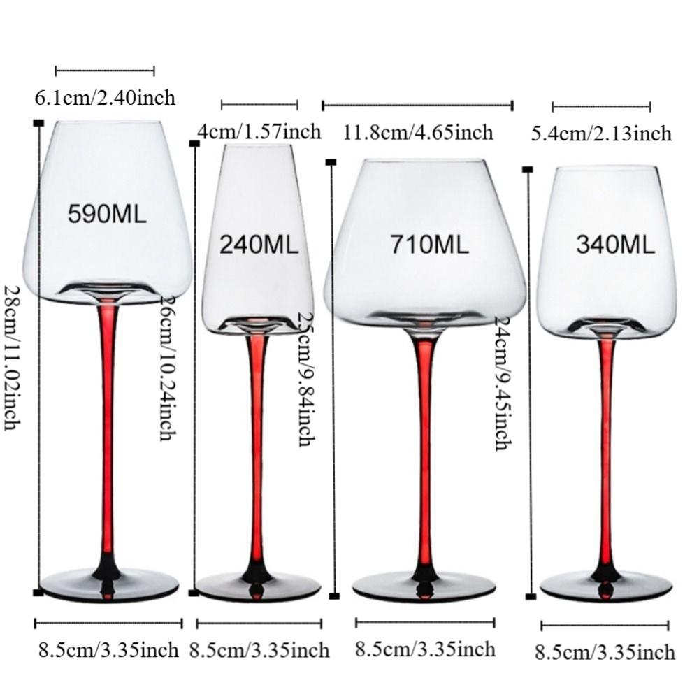 2pcs Hand-blown Champagne Goblet European Style Red Wine Cup Bar Tool Crystal Red Wine Glasses  Gift