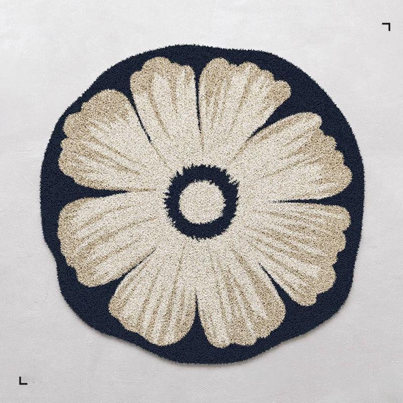 Style Flower Special-shaped Sofa Carpet Living Room Water-absorbent Non-slip Coffee Table Blanket Home Easy Care