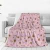 Cartoon Rilakkuma Anime Girls Blanket Super Soft Novelty Plush Throw Blanket For Home Decor Travel Flannel Bedspread Bed Cover