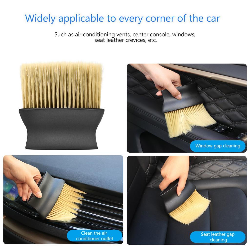 Dust Removal Brush Auto Interior Dust Brush Car Detailing Brush Air Conditioning Outlet Cleaning Brush for Car Maintenance