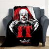 1PC Clown Horror IT Outdoor Flannel Throw Blanket - HD Printed Lightweight Soft Warm All-Season Blanket for Sofa, Bed, Travel - Machine Washable063