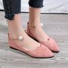 Fashion Versatile Women's Flats New 2024 Style Black Autumn Popular Shoe Trendy Comfortable Rubber Sole Shoes for Spring