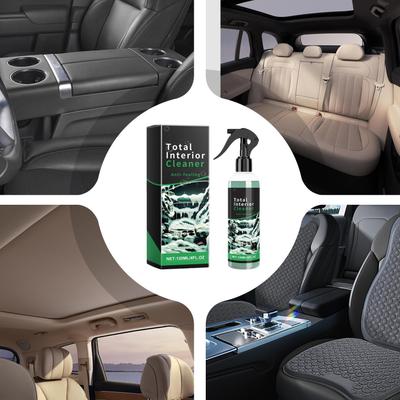Car Interior Cleaner Spray 120ml Car Seat Cleaner Detail Spray For Seats Furniture Shoes Couch Boots Bags Jackets Saddles Gloves