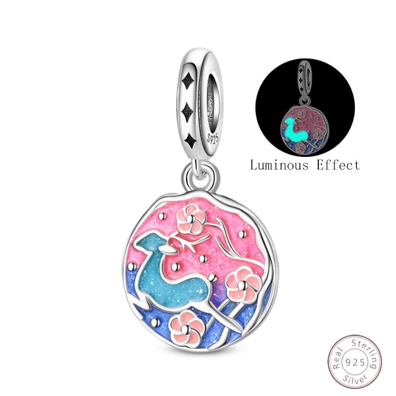 Christmas Charm Bead Pendant Copper Christmas Elk Santa Snowman Claus Charm Fit Original Bracelet Women Diy Jewelry