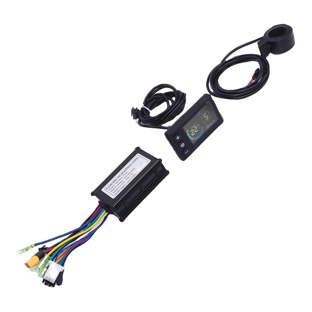 LCD Instrument and Controller Kit 36V 48V 15A 3 Mode Controller with LCD Display 130X Throttle Grip 