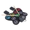 Roll Up Electric Drum Set Colorful Electronic Drum Pad with Foot Pedal and Drumsticks