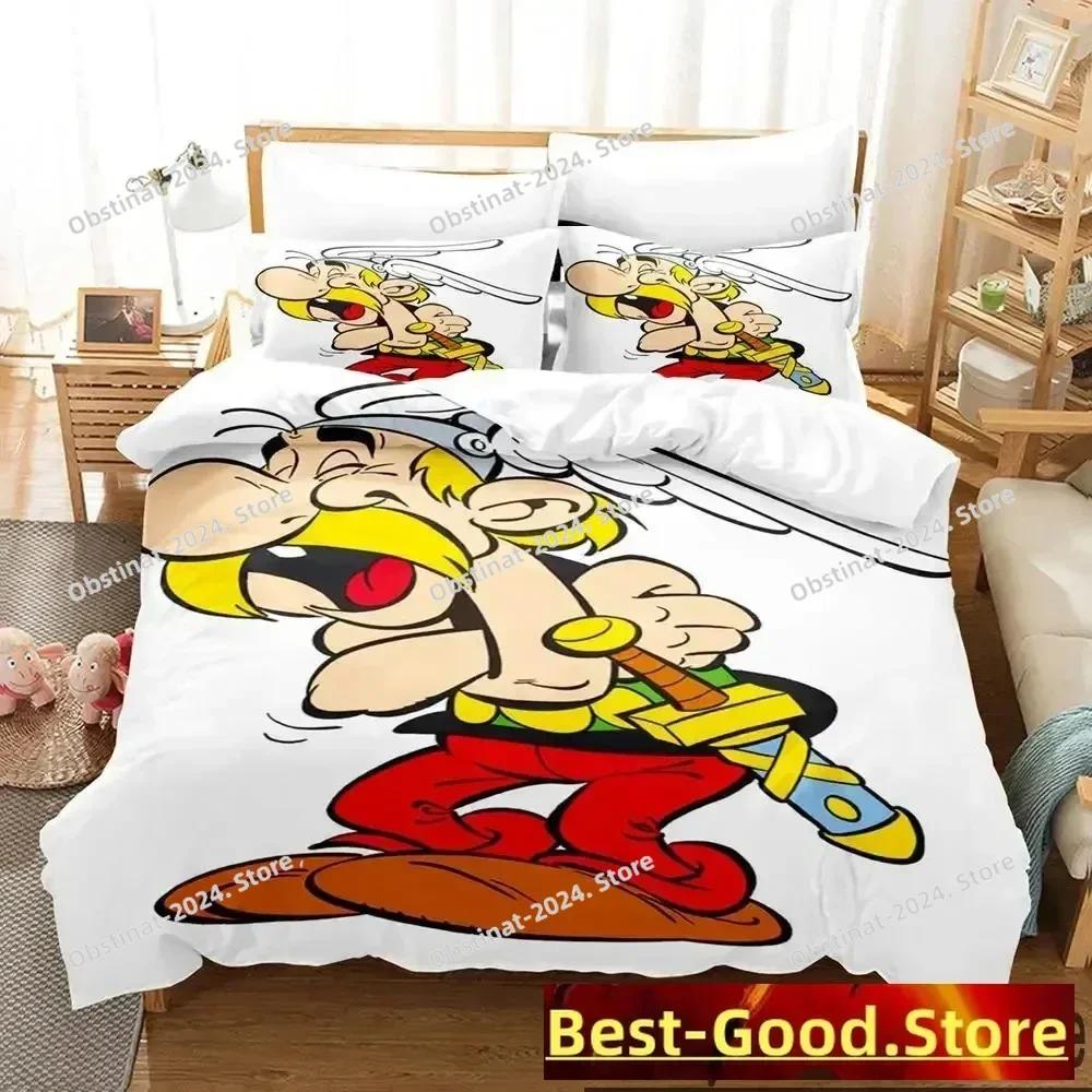 3D Gaul Hero Asterix Bedding Set Printed Bed Set With Pillowcase Duvet Cover Soft Single Double Queen Super King Size boys Adult
