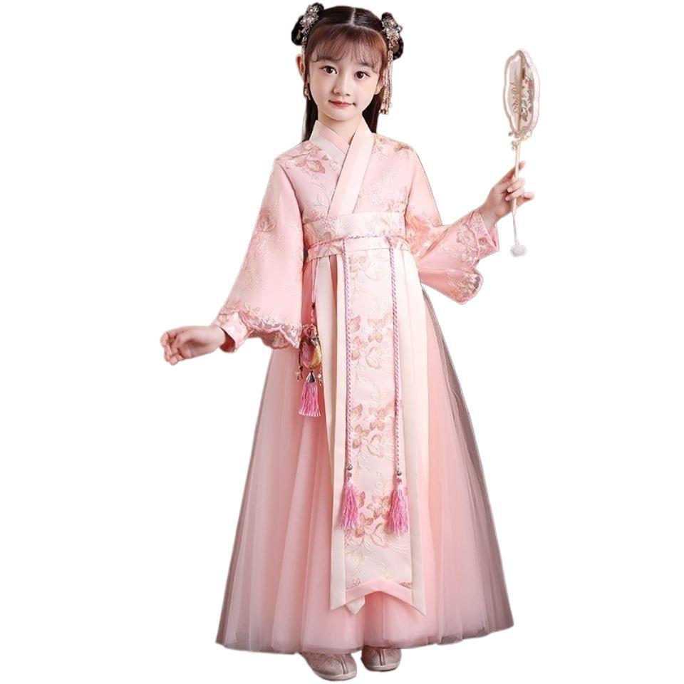 Spring Arrivals: Girls' Fairy Style Hanfu Dress - Children's Tang Suit & Princess Ruqun