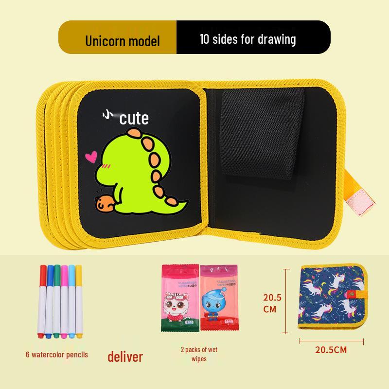 Portable Children's Drawing and Coloring Board - Reusable, Erasable, and Compact Toy for Kids