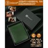 Bahoes Tochigi Leather Wallet Men's Bifold with Box-Type Coin Purse, 14 Card Slots, Round Zipper, Gift Box Included, Green