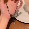 Maillard Tiger's Eye Stone Necklace Light Luxury Niche Premium French Retro Clavicle Chain New Neck Chain