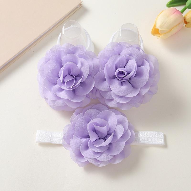 Spring Baby Sweet Girls Princess Headbands Socks Set Lace Flower Newborn Headbands Elastic Socking Hair Bands Hair Accessories