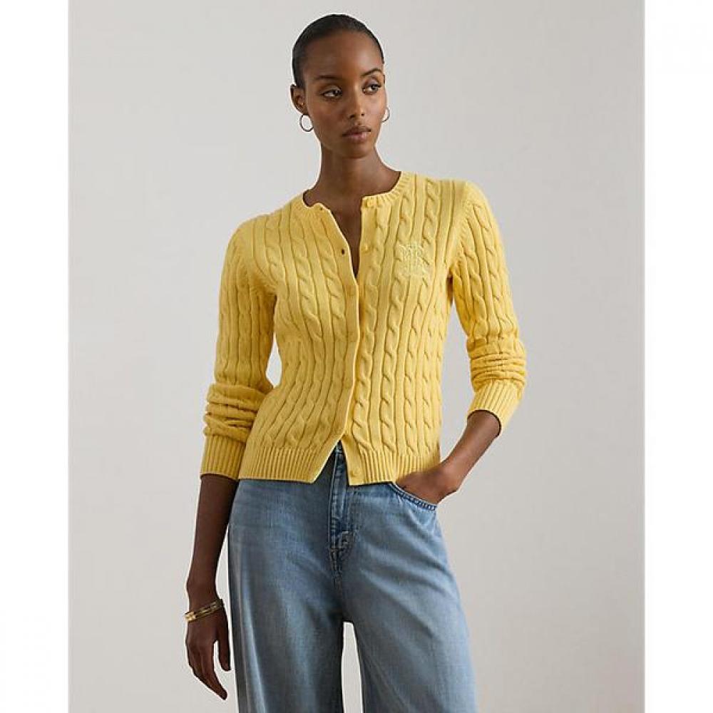 Lauren Ralph Lauren Cable Knit Cotton Cardigan Wmlrswes6820904700 S