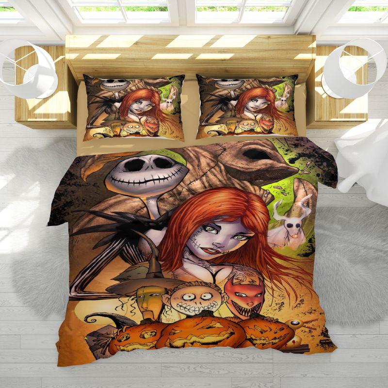 Luxuriöses 3-teiliges The Nightmare Before Christmas Bettwäscheset für ultimativen Komfort