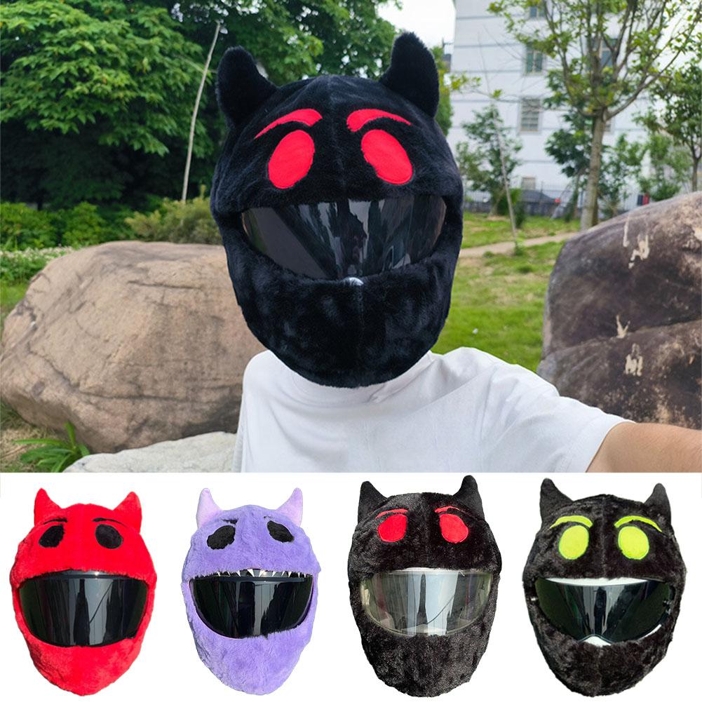 Motorcycle Plush Helmet Cover Cartoon Animal Helmet Protection Accessories Cover Helmet Cover Fabric Funny Motorcycle Y8C2