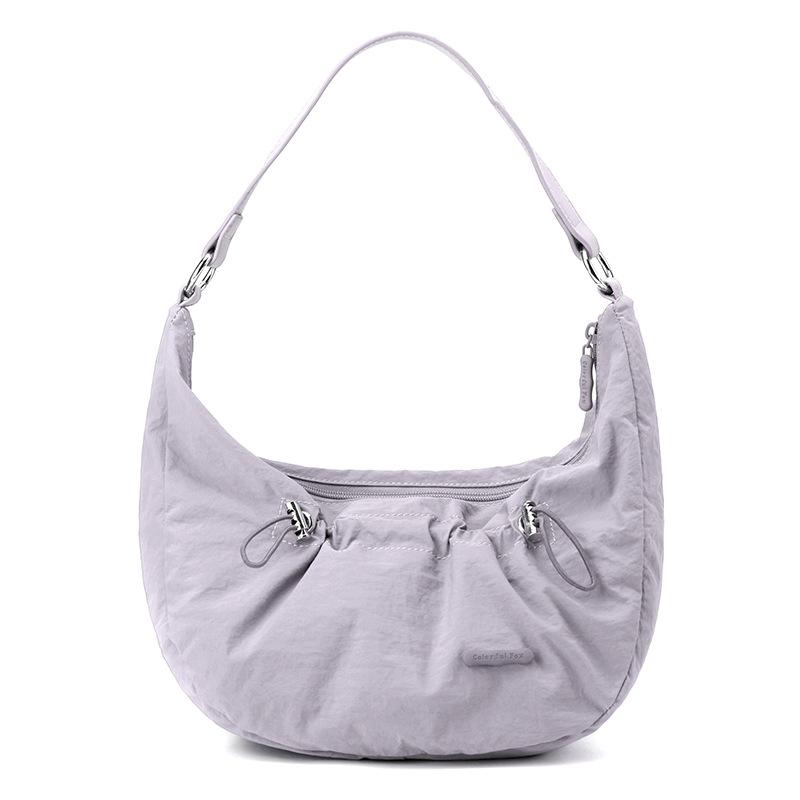 Retro literary and artistic lazy wind lady pleated drawstring casual shoulder bag dumpling bag