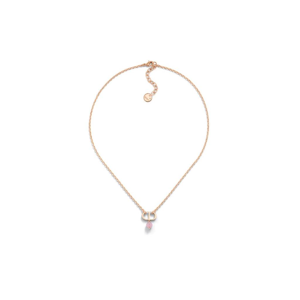 Dior CD Logo Resin Necklace Women necklace Rose-Gold N1390PTCPLD67P