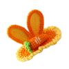 Crocheted Hair Slide Stylish Bangs Hairclip Vintage Carrot Rabbit Ear Hair Accessory Versatile Hairpin Jewelry for Women
