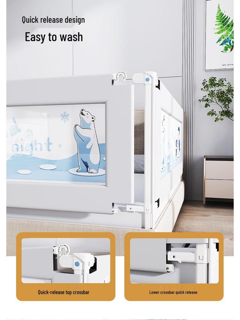 Universal Bedside Baby Guardrail - Adjustable Anti-Fall Protection Fence