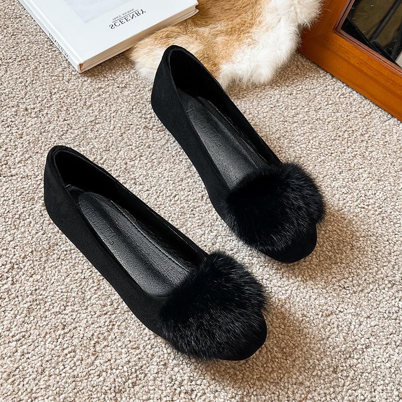 

2025 Нові Зимові Жіночі Чоботи з Норкового Хутра з Круглим Носком на Плоскій Підошві - Універсальні, Зручні, Плюс Оксамит, Великий Розмір 41 37