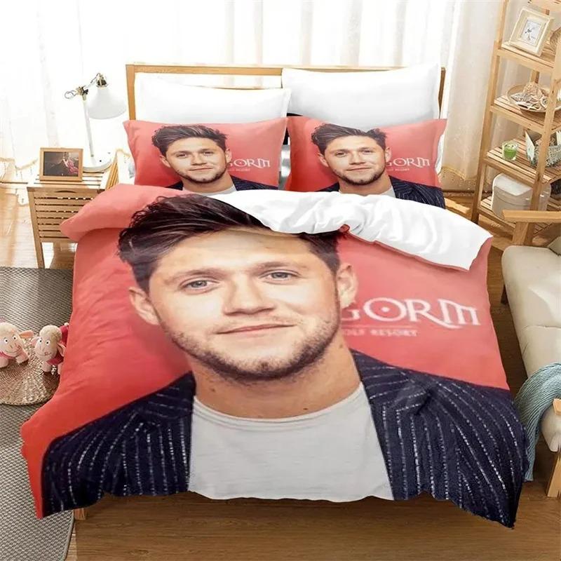 3D Print Niall Horan Bedding Set,Duvet Cover Comforter Bed Set Quilt Cover Pillowcase,King Queen Twin Size Boys Girls Adults