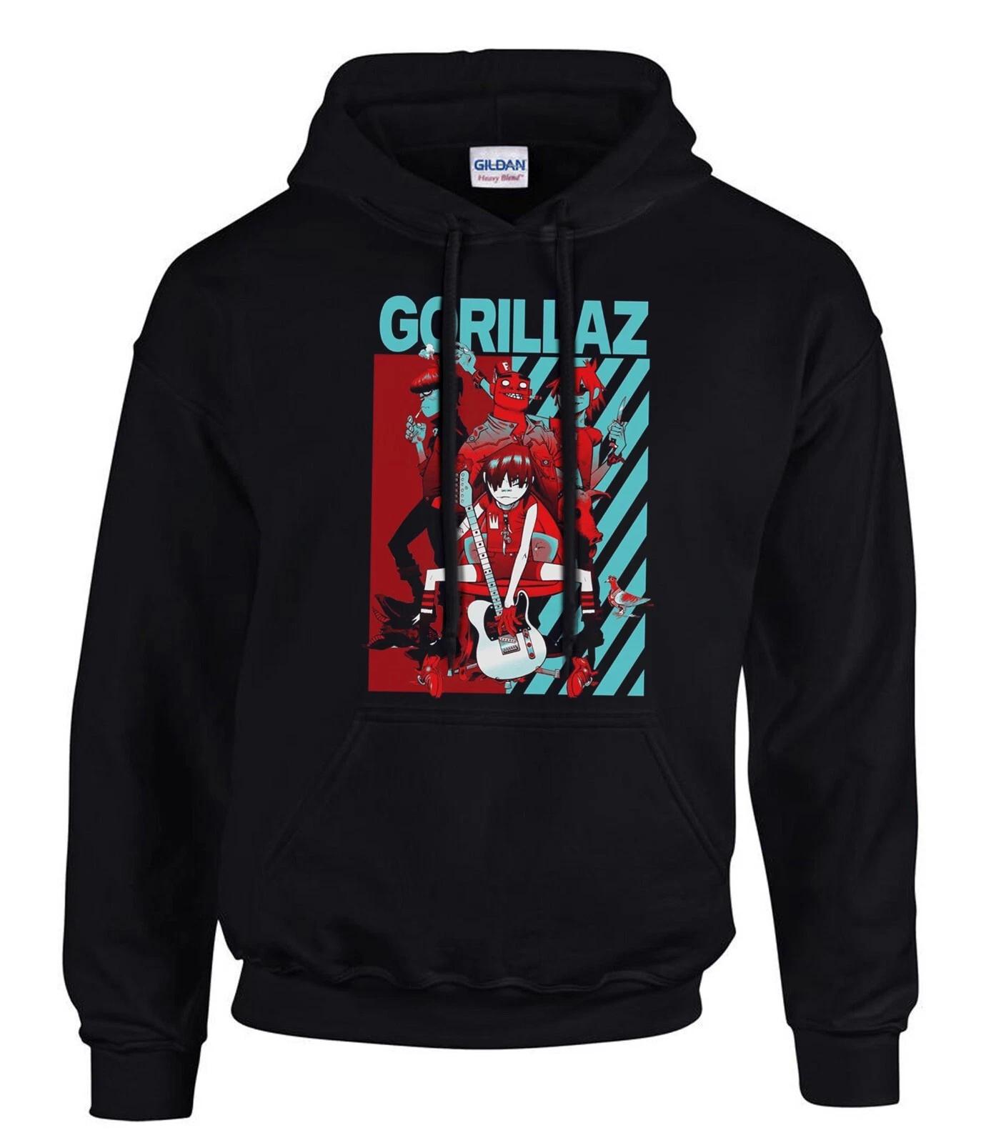 Gorillaz Rock Music Schwarze Hoodies Kapuzenpullover -31001 -SW XXXL