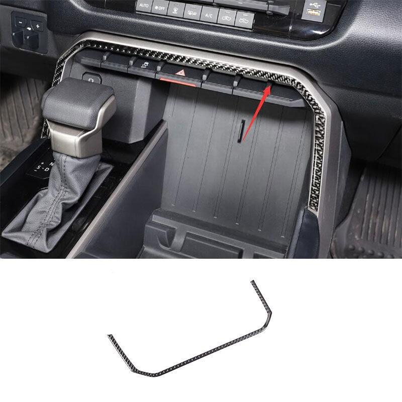 For Toyota Tundra 2022-2024 Real Carbon Fiber Console Warning Light Frame Trim