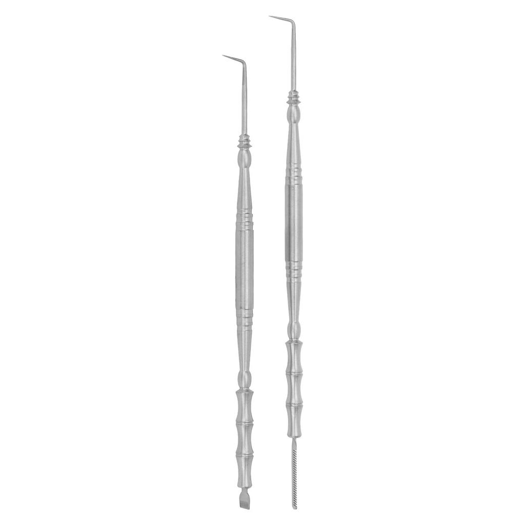 2pcs Eyelash Lift Tool Bamboo Joint Shape Handle Double Head Lash Perm Tool with Comb for Perming Eyelashes