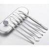 6-piece setSteel Dentist Clean Tools Dental Mirror Double Probe Sickle Hoe Tooth Cleaner Dental Tool Tooth Care Tool Kit