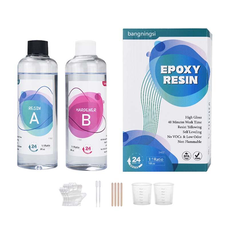 Hoge Transparantie Kristal Epoxy Hars AB Lijm Set voor Knutselen, Aanpasbaar