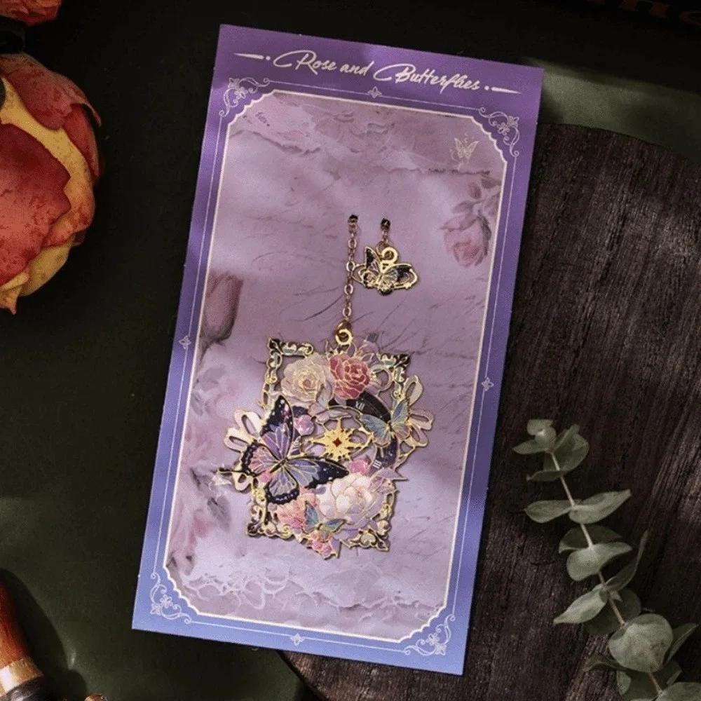 Neuer Retro-Stil Metall Lesezeichen Blumen & Schmetterling Dünn Hohl Lesezeichen Anhänger Stil Buch Leseclip Buchliebhaber Geschenk