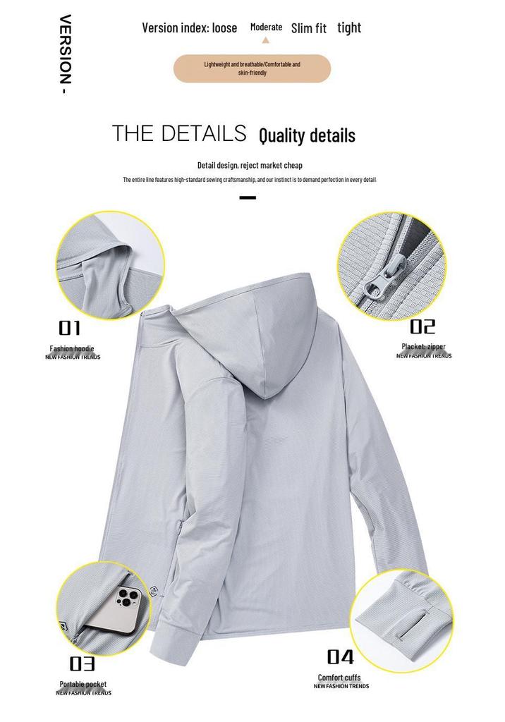 Leichte UPF50+ Sonnenschutzkleidung für Damen & Herren - Anti-UV-Nylon Skin Jacket