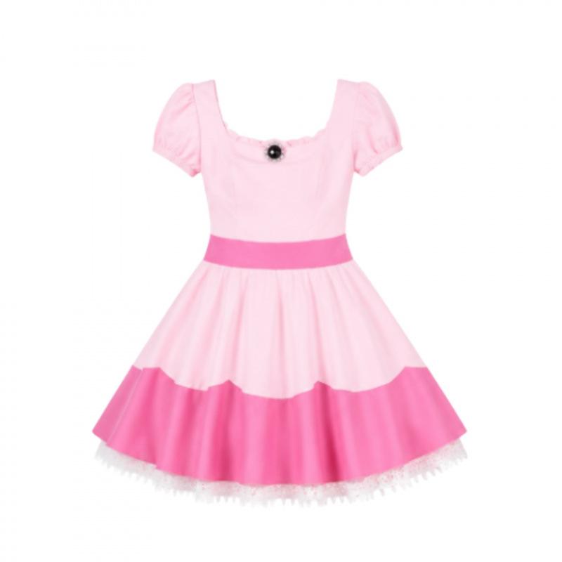 Halloween, fairy tale cosplay Super Mario Peach princess costume cosplay uniform