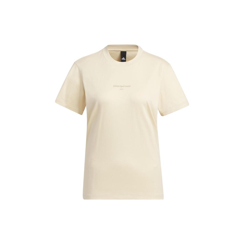 Adidas Letter Print Casual Sports Short Sleeve T-Shirt Women Tops Rock-Dust-Storm IS4947