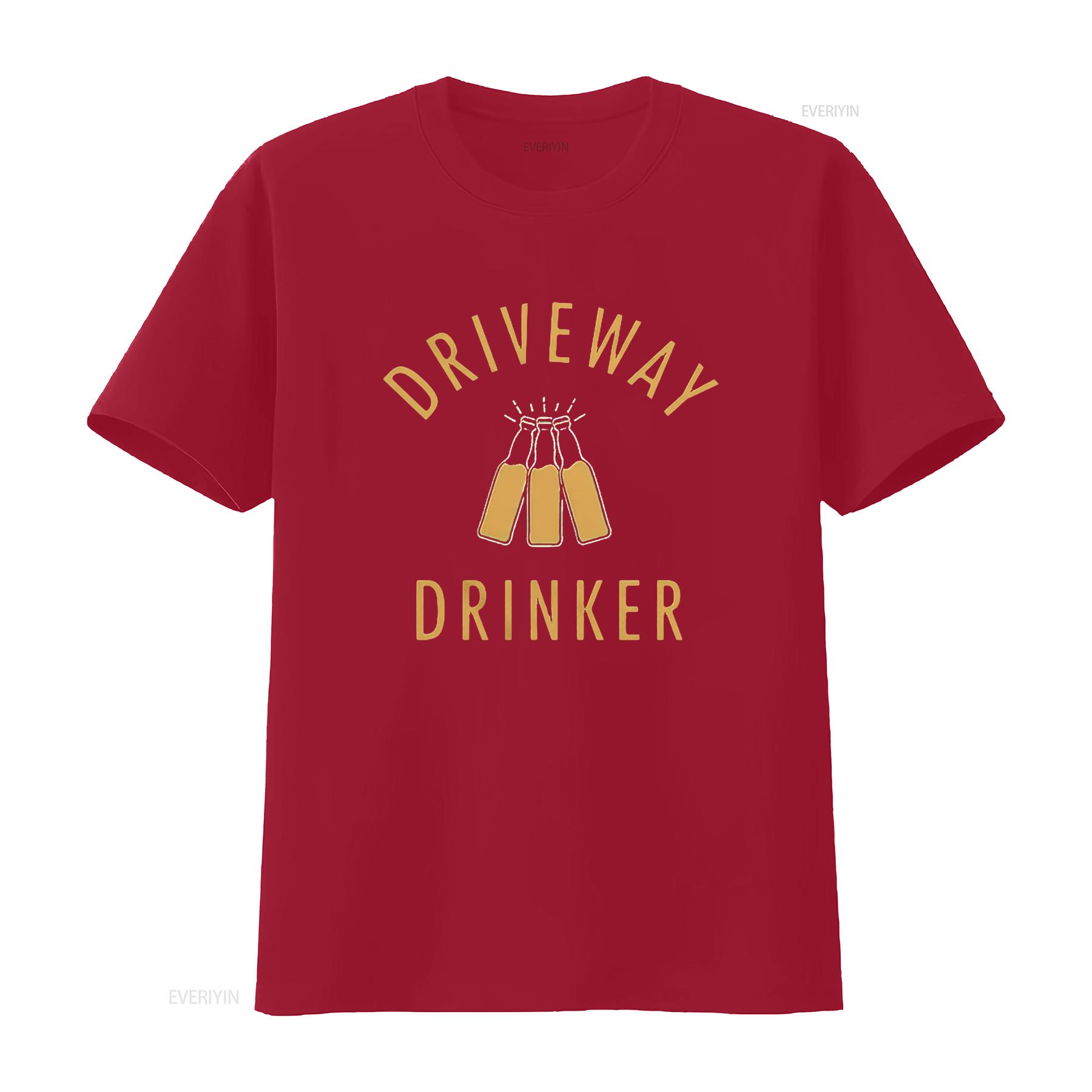 

Womens Driveway Drinker Social Distancing T Shirt Black vintage Washed Unisex fashion Top For Everyday Wear graphic Soft S