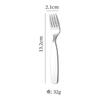 Toddler 304 Stainless Steel Spoon Fork Cute Short Handle Children's Tableware Baby Eating Utensils Thickened Dinnerware for Kids